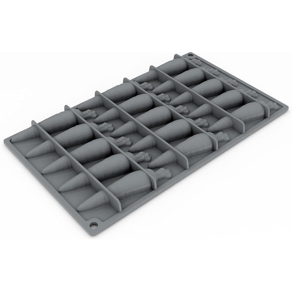 PAVONI ITALIA [Authorized Product] Glamand Carrot 15 Pieces Platinum Silicone Mold Confectionery Supplies Chocolate Mold Candy Mold Decoration Oven Microwave Dishwasher Safe Freezer Refrigerator GG046