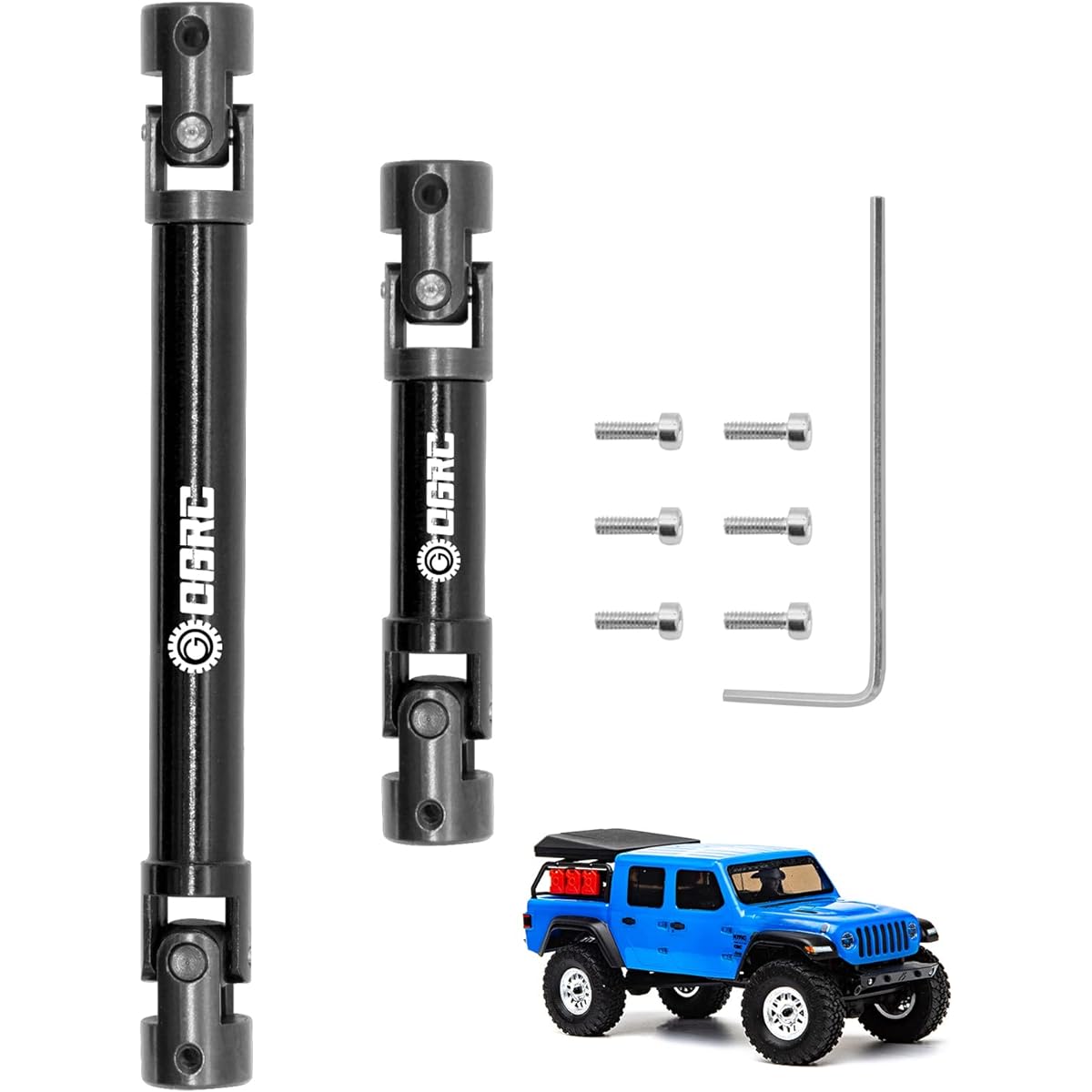 OGRC 2pcs Center Drive Shaft Steel Drive Shaft for Axial SCX24 Jeep Gladiator AXI0005 1/24 RC Crawler Car Upgrade Parts