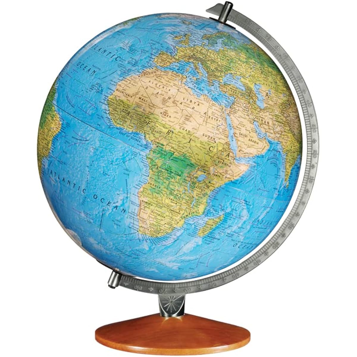 Replogle Odessa - Blue Ocean 2 Way Map Illuminated World Globe Raised Modern Cartography Made in the USA (12"/30cm Diameter)
