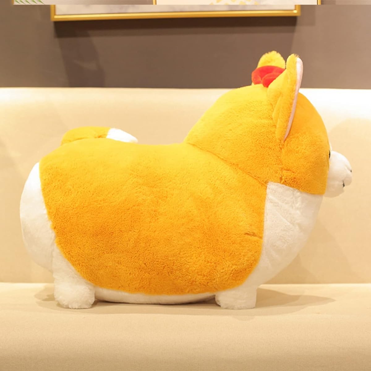 Corgi stuffed animal, hug pillow, Corgi dog, cute Corgi stuffed animal, for kids, baby, cute, soothing, fluffy, soft, room, office, store decoration, couple, Christmas, birthday, present