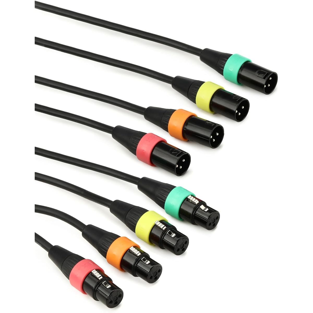XLR-4c Microphone XLR Cable with Color ID Ring for Podcasts, Music, and More