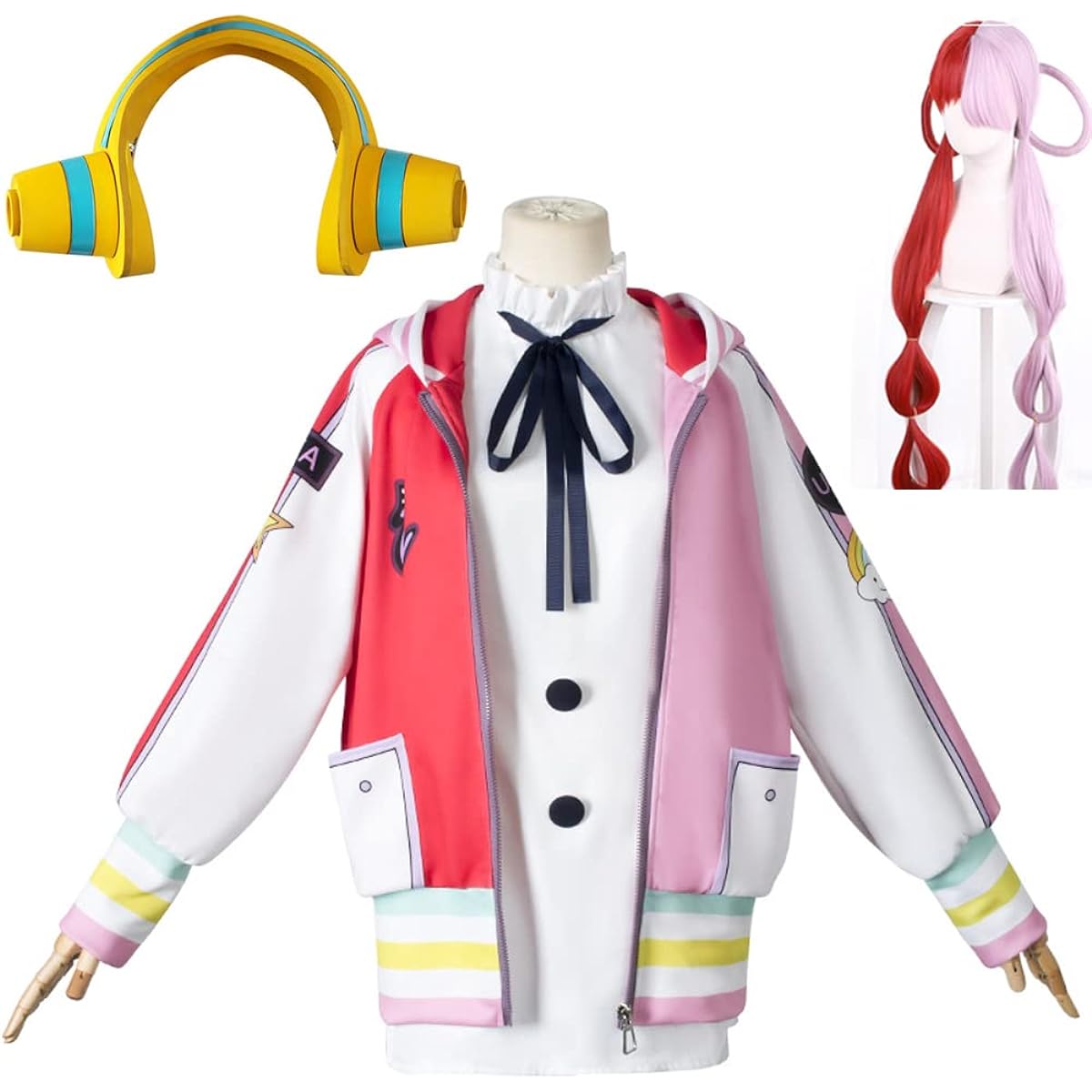 COSPLEE ONE PIECE FILM RED UTA Cosplay Costume for Kids Uta World Diva UTA Shanks' Daughter Cosplay Costume Kids Fancy Dress Disguise Set Christmas Halloween Event Birthday Year-end Party School Festival