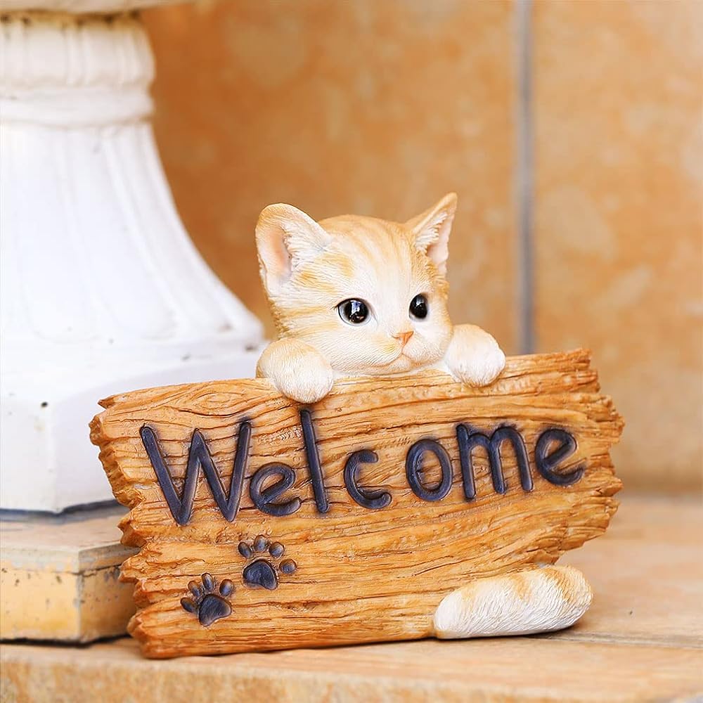 Devalier ca235y [Genuine Product] Cat Figurine, Brown Tiger, Resin Gift, Perfect Present