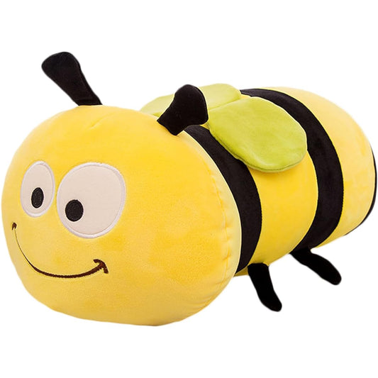 AUCOOMA Bee Stuffed Animal Cute Bumblebee Toy Pillow for Girls Boys Gift 17.7inch