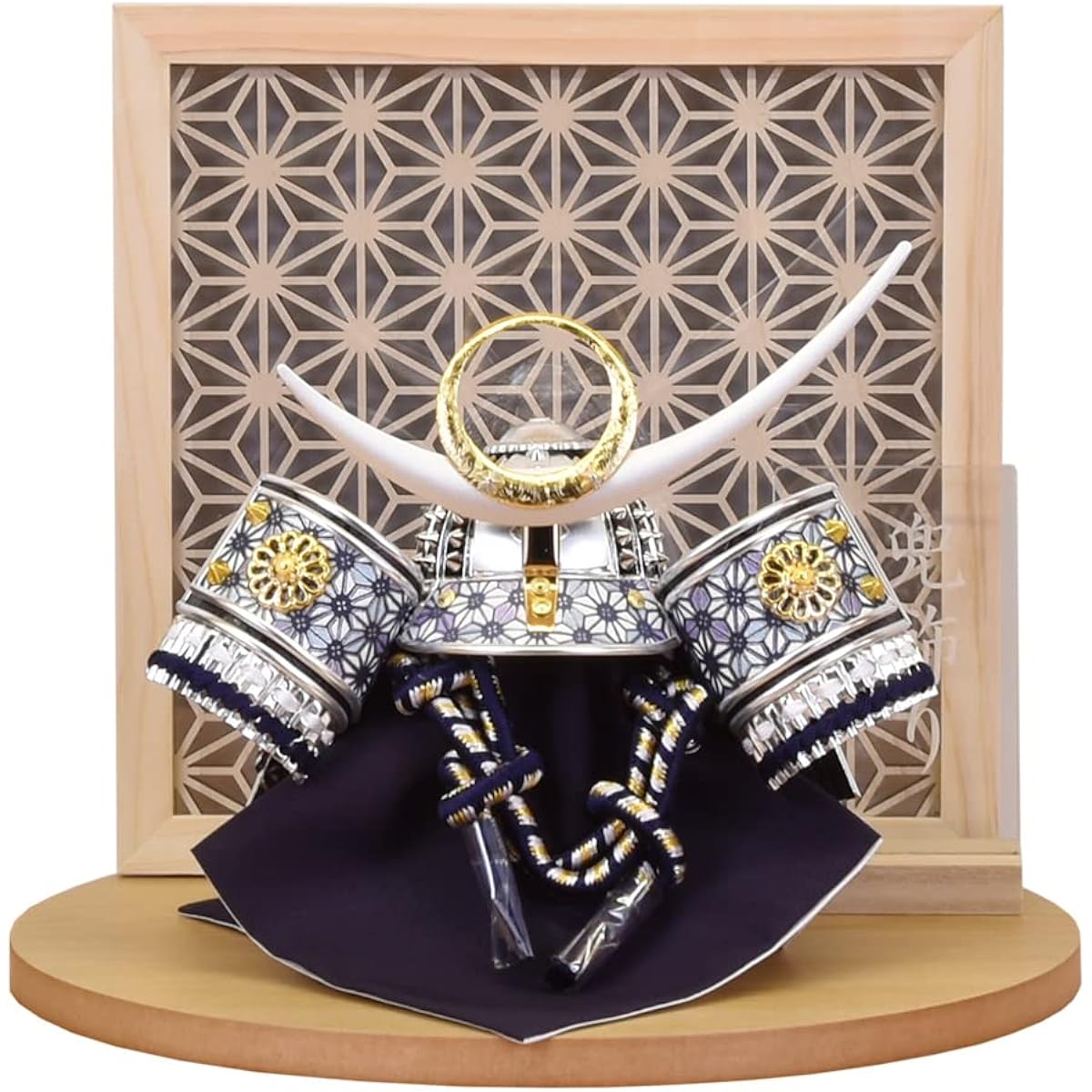 May Doll Compact Kabuto Uesugi May Doll Stylish Kabuto Decoration Uesugi Kenshin Kabuto Mini Small Blue Wooden Jinya