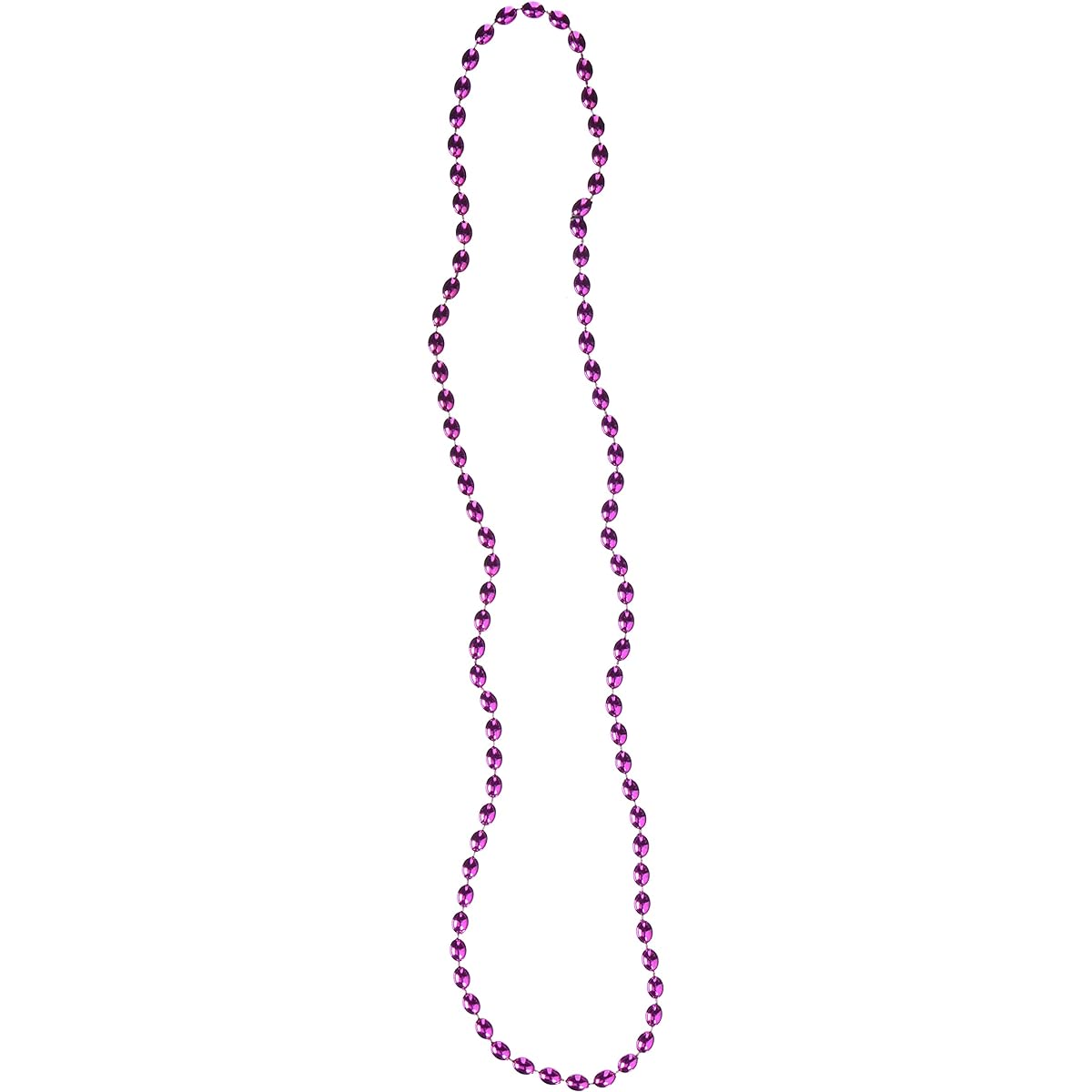 Amscan Party Perfect Team Spirit Metallic Bead Necklace Accessories Plastic Pack of 8 Costume-Other (48 Pieces) 30" 395444.103