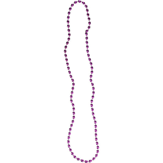 Amscan Party Perfect Team Spirit Metallic Bead Necklace Accessories Plastic Pack of 8 Costume-Other (48 Pieces) 30" 395444.103