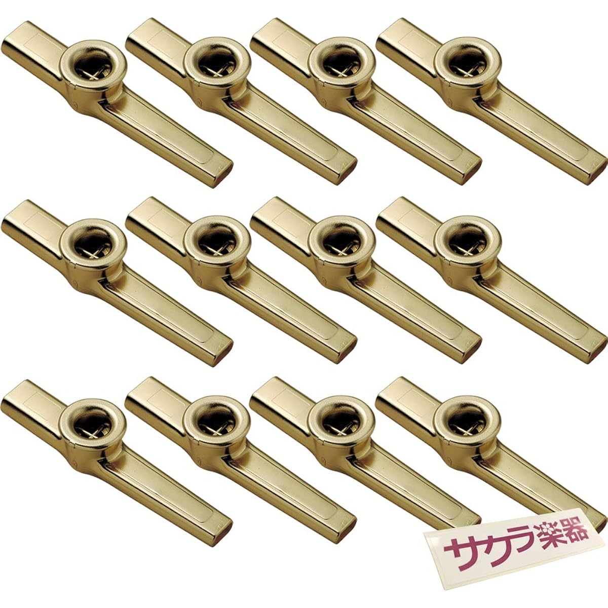 KC Kazoo Kazoo KZ-50/SV Silver Set of 48 with Sakura Musical Instrument Original Sticker