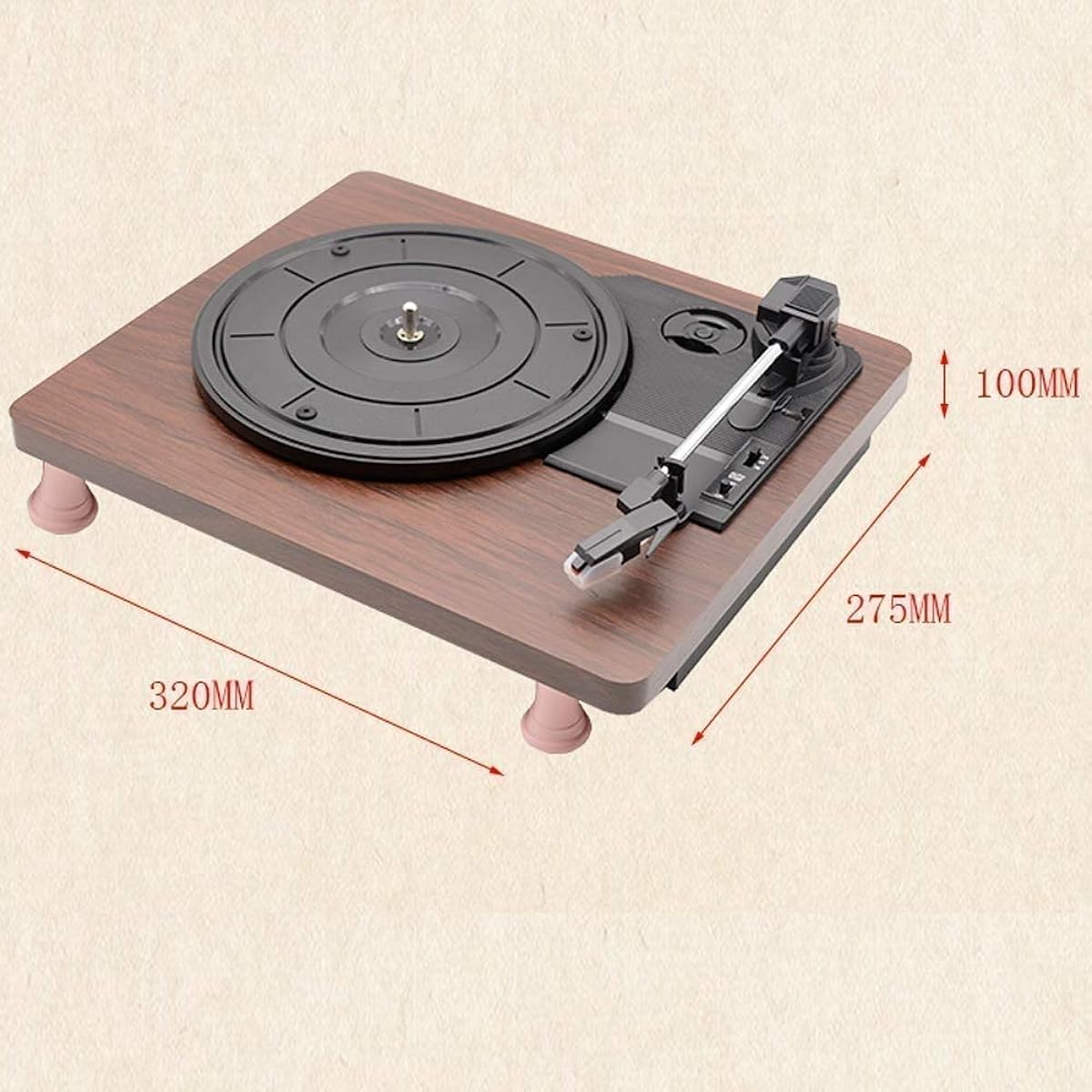 Built-in Bluetooth R for record player, music box wireless streaming turntable, turntable mode and sound