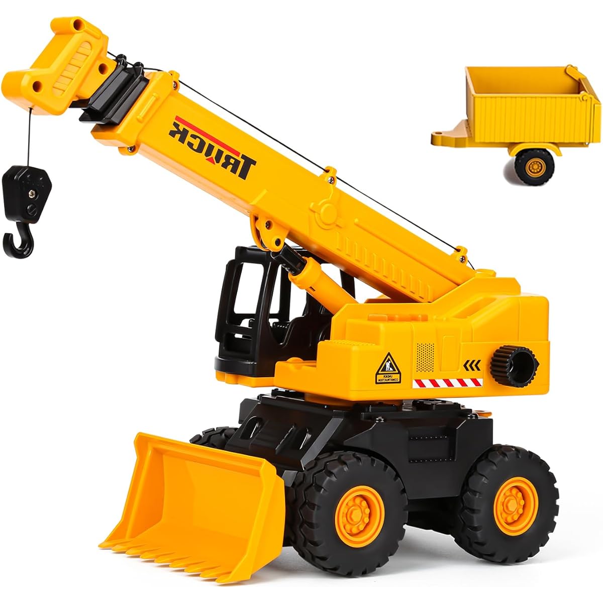 haomsj Construction Truck Crane and Excavator Toy Kids Toy Vehicle with Lights and Sounds