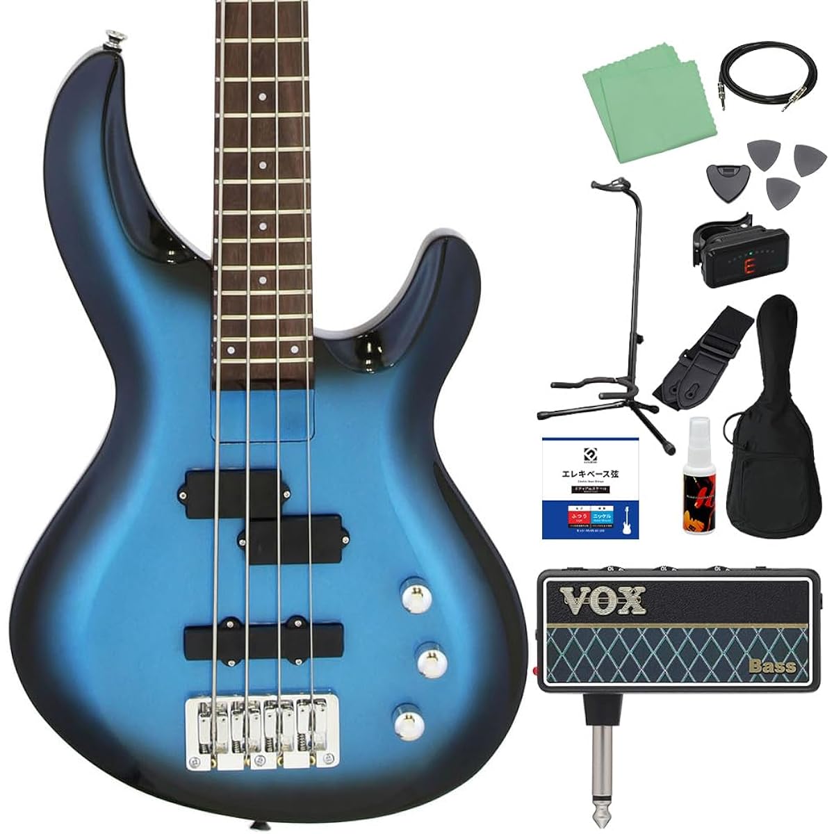 AriaProII IGB-STD MBS 12-piece bass beginner set [with headphone amplifier] PJ type AriaPro II