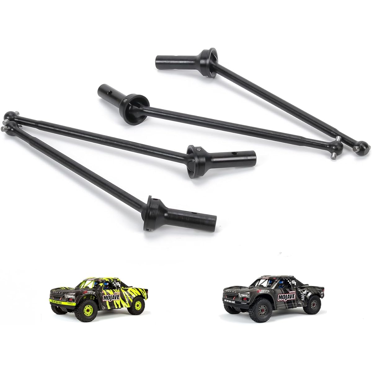 RCAWD Front Rear CVD Driveshaft 142mm #45 Steel Arrma Mojave 6S BLX RTR EXB Roller Upgrade Parts (Black)