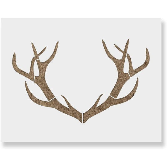 Deer Antler Stencil Template - Reusable Stencil of Deer Antlers with Multiple Sizes Available 24"x18"