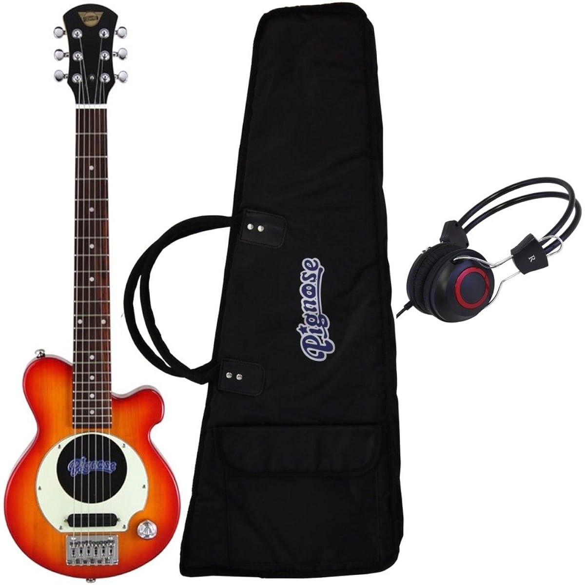 [With headphones] Pignose PGG-200 CS guitar with built-in amplifier