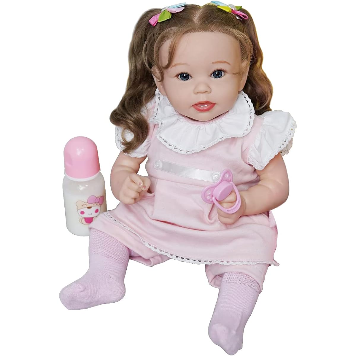 idoReborn Reborn Baby Doll 22 Inch Lifelike Vinyl Weighted Body Newborn Realistic Soft Girl Doll Ages 3+