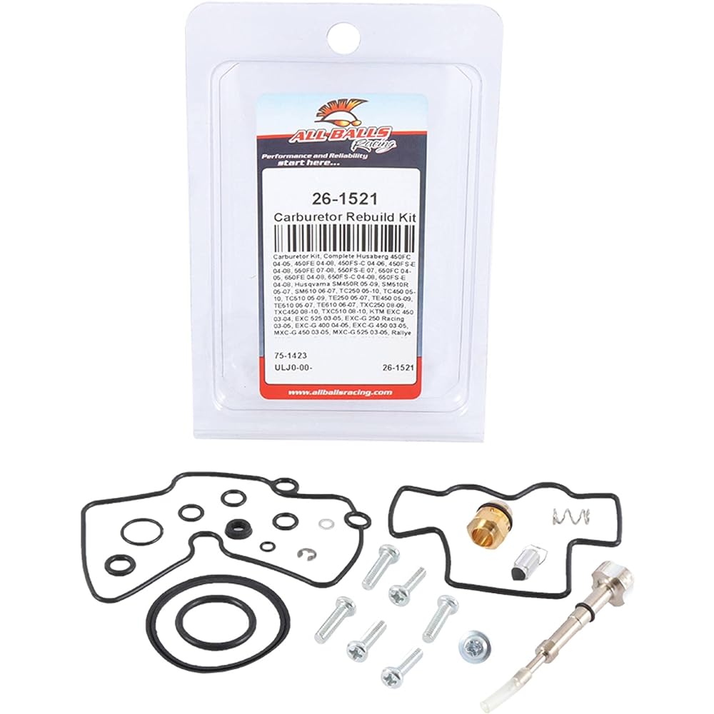 All Balls Racing 26-1521 Carburetor Kit Husaberg FC 450 C 2004-05 FS 450 C 2005-06 FS 450 E 2004-2008 FS 550 E 2007 FS 650 C 2004 -2008-20FS 650 E 2004-2008