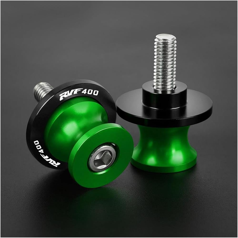 Motorcycle Swingarm Spool Slider FOR RVF400 RVF 400 1994 1995 1996 1997 Motorcycle Accessories CNC Aluminum Swingarm Spool Slider Rear Stand Screw (Color: G 8MM)