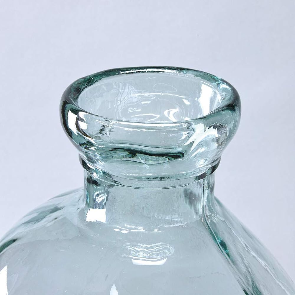 SPICE OF LIFE Vase Recycled Glass Flower Vase UNO VALENCIA Clear Diameter 34cm Height 73cm Spanish Glass Large VGGN1010