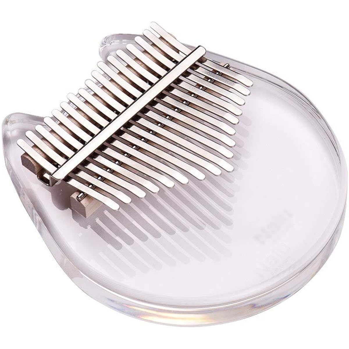 Thumb Piano 17 Keys Transparent Kalimba Thumb Piano African Musical Instrument (Size:One Size; Color:White1)