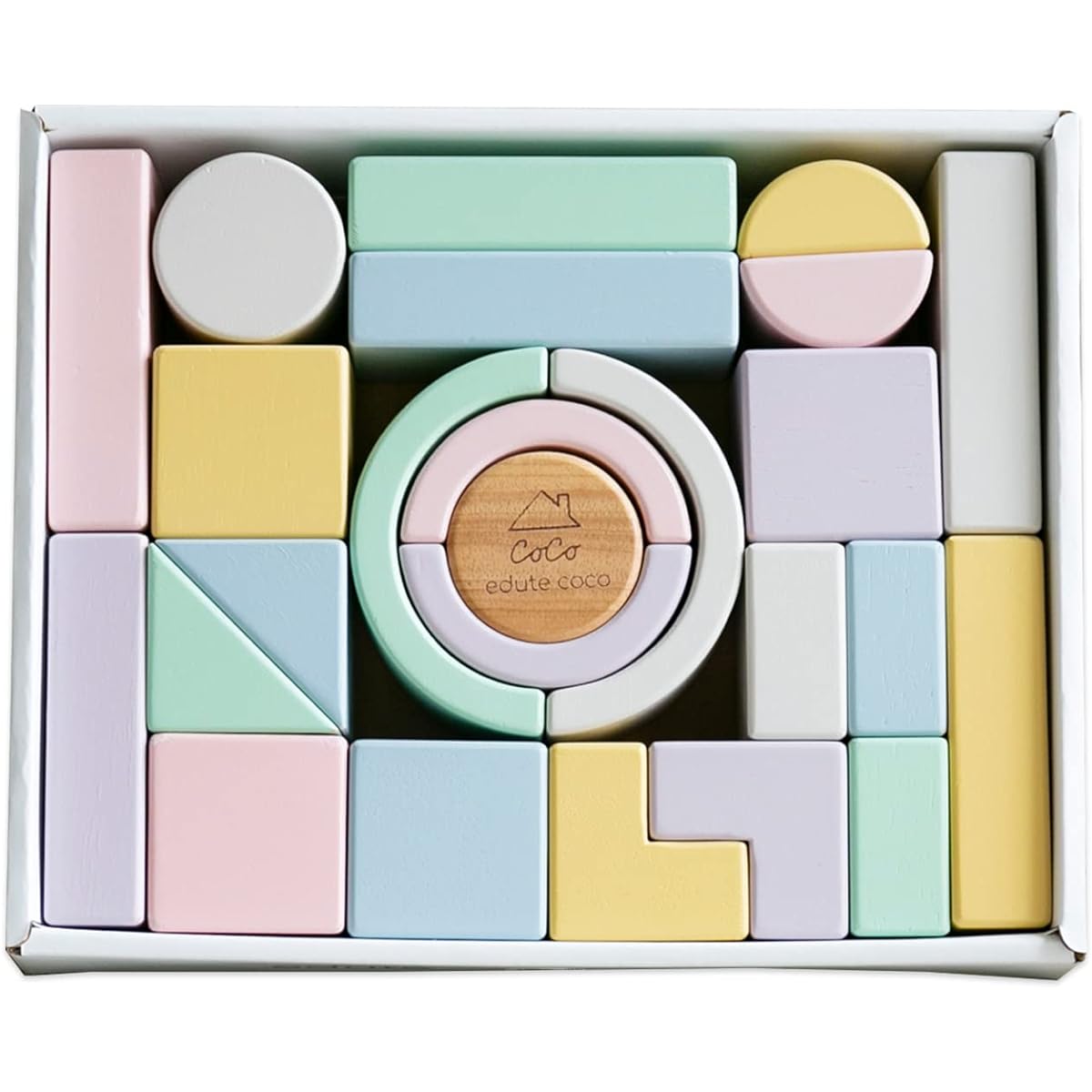 Edutē Coco Blocks Building Blocks, Care Guide Included, Educational Toy, 0 Years Old, 1 Year Old, 2 Years Old, Baby Gift, Birthday Present, Boys, Girls