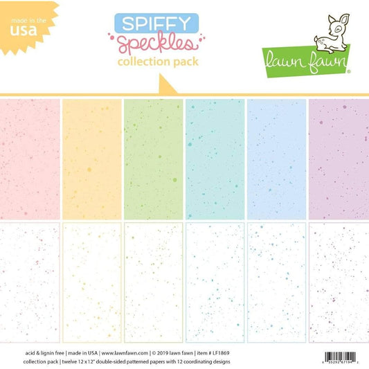 Lawn Fawn Double-Sided Collection Pack 12"X12" 12/Pkg-Spiffy Speckles 6 Designs/2 Each -LF1869