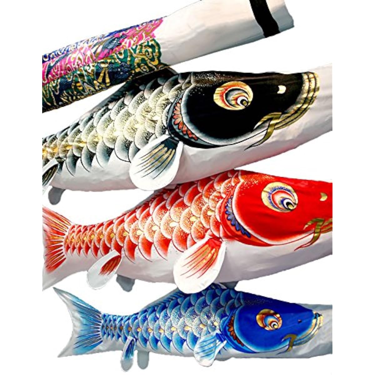 Murakami Koi Nobori (Carp Streamer) for Balcony 1.5m New Small Stand Set Miyabi Nylon Satin Family Crest Personalization Not Available h235-mr-miyabi
