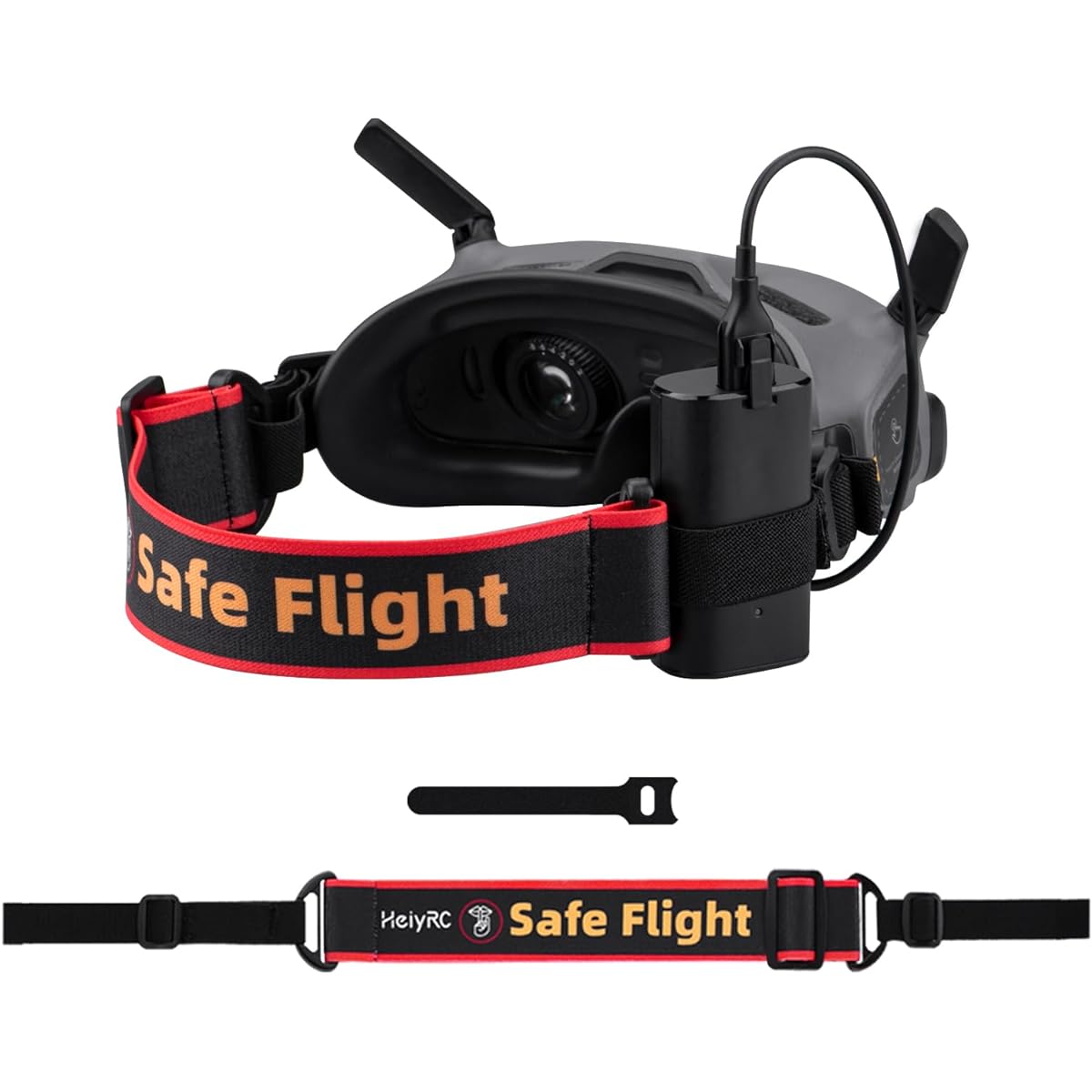 HeiyRC Adjustable Headband for DJI FPV Goggles V2 Fatshark VR Goggles Head Strap Safety Flight Pattern