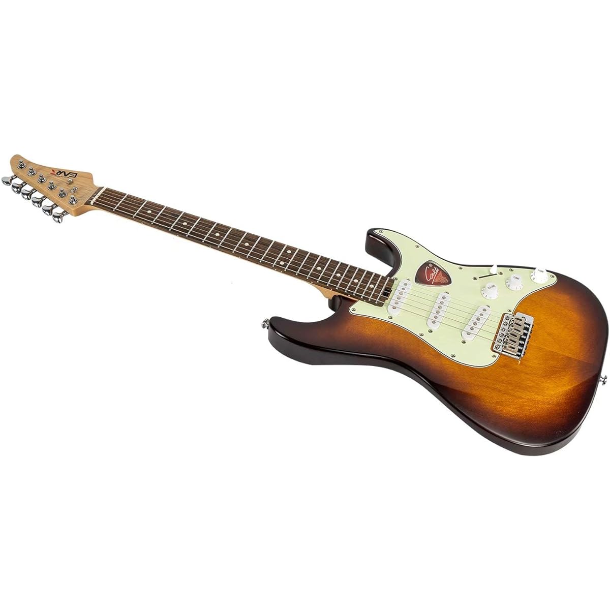 EART Electric Guitar SSS Single Coil Pickups,6 String Solid-Body,Right Handed-Rosewood Fingerboard-Sunburst