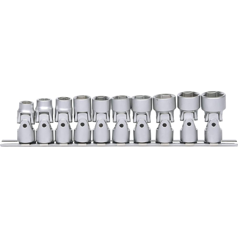 KS TOOLS 3/8" CLASSIC Hexagonal socket set with flexible joint 10 pcs10-19mm 917.3940