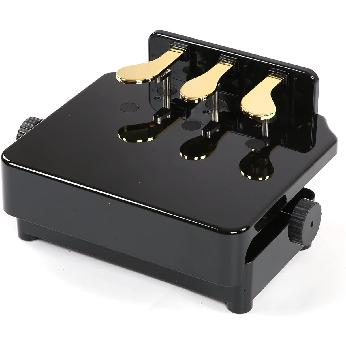 Percussion Pedal, Sustain Piano Pedal Electroplated 3 Tongue for Home (Black)