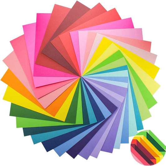 100 Sheets Colored Cardstock Colorful Paper 165lb DIY Art Scrapbooking Paper Crafts School Supplies