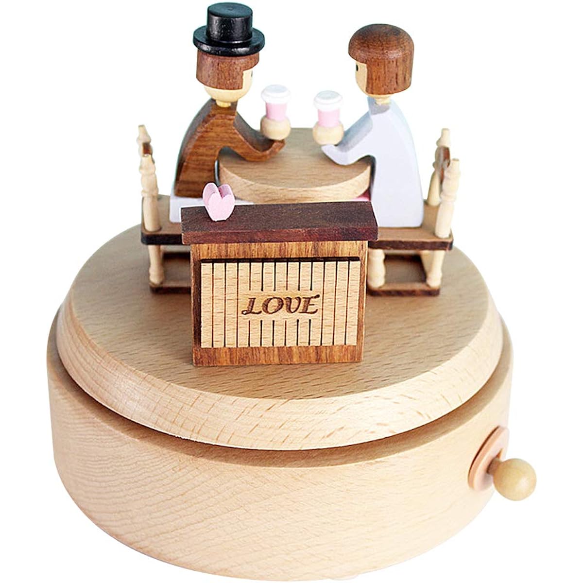 Takefuns Wooden Music Box Castle Toy Decoration Birthday Gift (Love You) Love Story