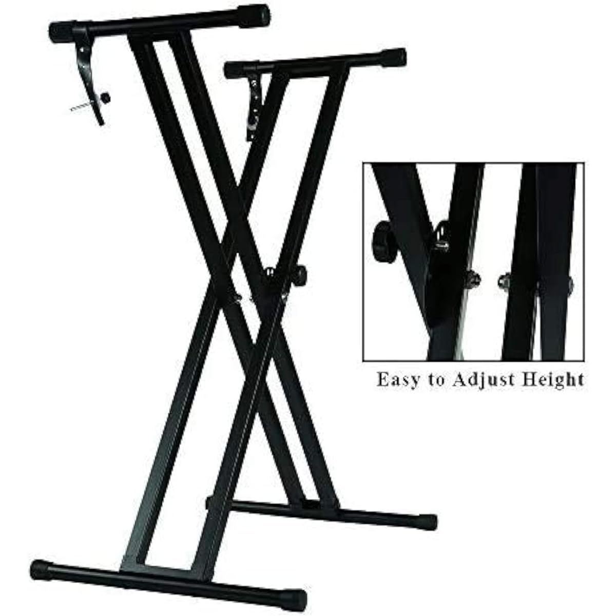 Kadence Keyboard Stand Heavy Duty Piano Stand (NK13-3kg Dual Brace) Piano Keyboard Stand with Locking Straps Keyboard Double X Stand for Kids & Adults