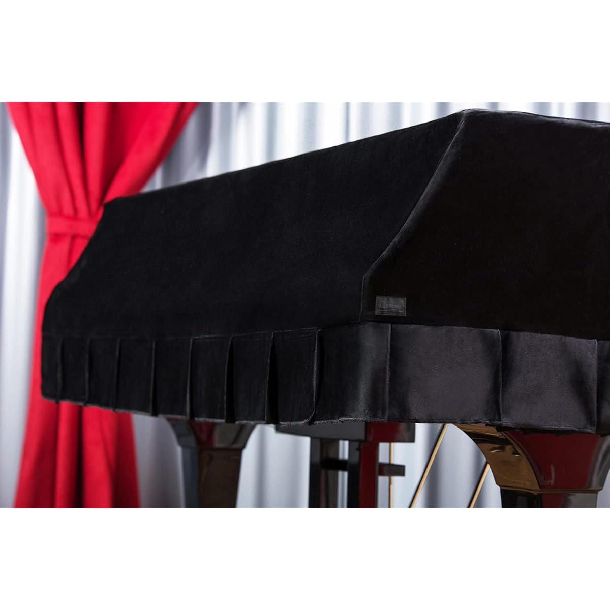 Clairevoire Grandeur: Grand Piano Cover | Premium Velvet (C2 | 174 cm, Midnight Black)