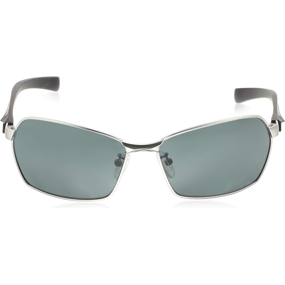 SHIMANO Fishing Polarized Sunglasses Water Repellent Metal Fishing Glasses PC Gloss Silver & Transparent Brown Smoke HG-065P