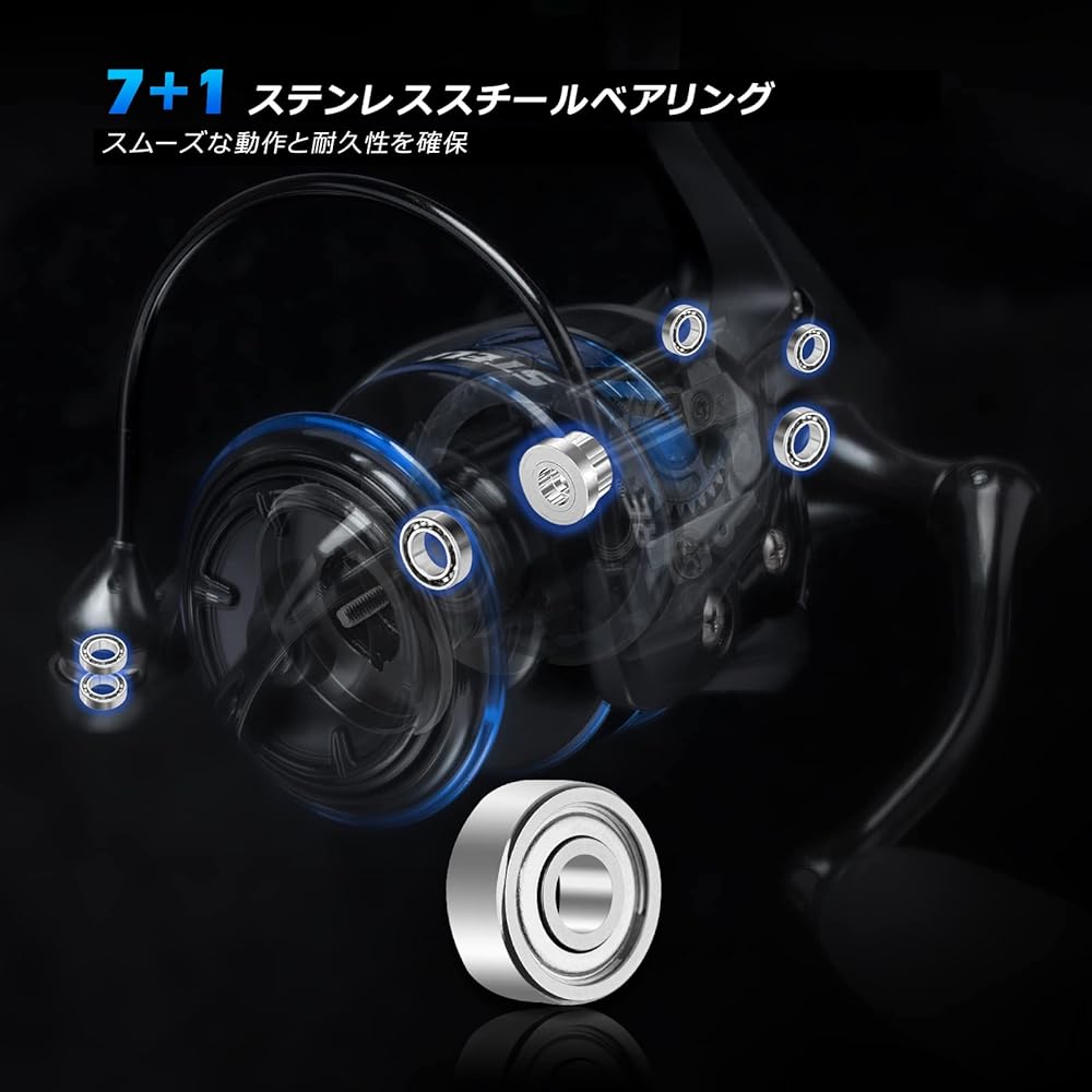 Goture Spinning Reel Lightweight Gear Ratio 6.2:1 Beginner 4000 Freshwater Fishing Saltwater Fishing Reel