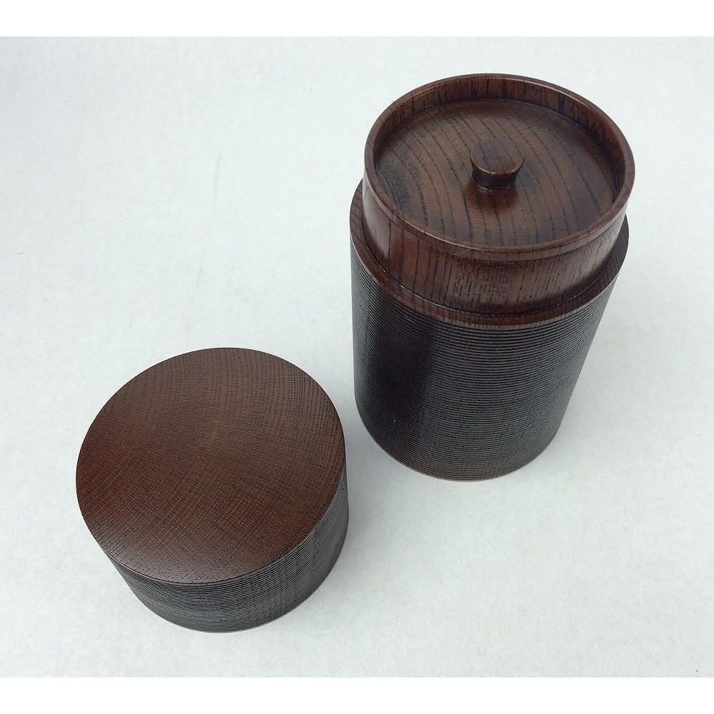 Nakatani Brothers Company Yamanaka Lacquerware Sensuji Masterpiece Tea Caddy Common Wood (Medium) W82-5