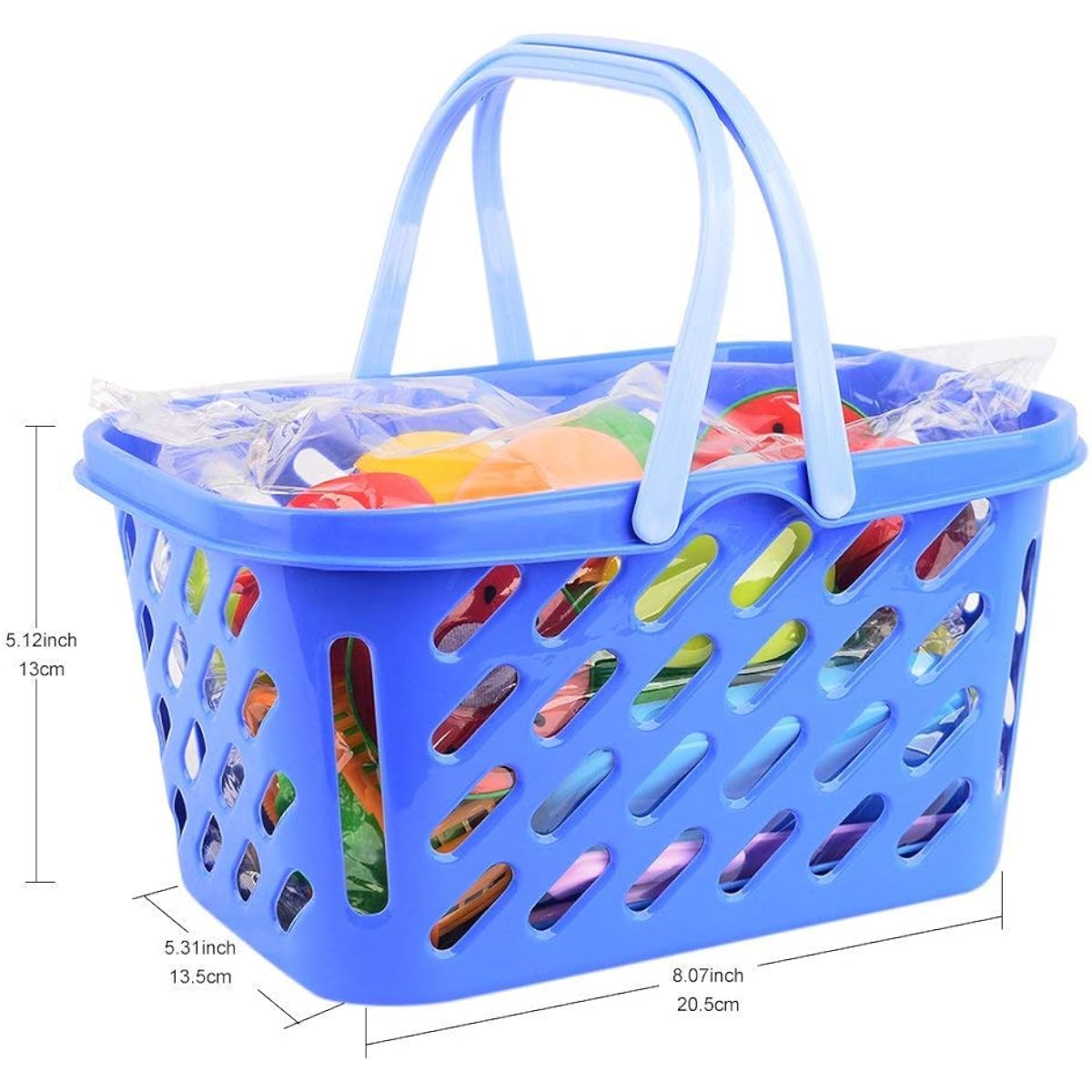 Besandy would you cut vegetables and fruits - Play kitchen accessories 23 pieces, with a toy knife and a beautiful basket