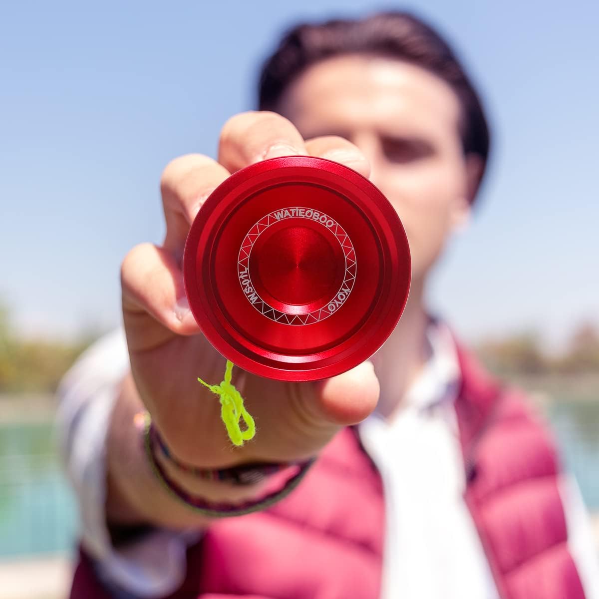 WATIEOBOO Yoyo Professional Responsive Metal Yoyo for Kids Beginner Intermediate Advanced Masonry Faceted Metal Yoyo Precision 8 Beads Yoyo Bearing - ModelWS-01L