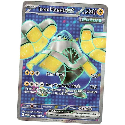Pokemon Iron Hands EX 223/182 Paradox Rift Full Art Ultra Rare Single Card
