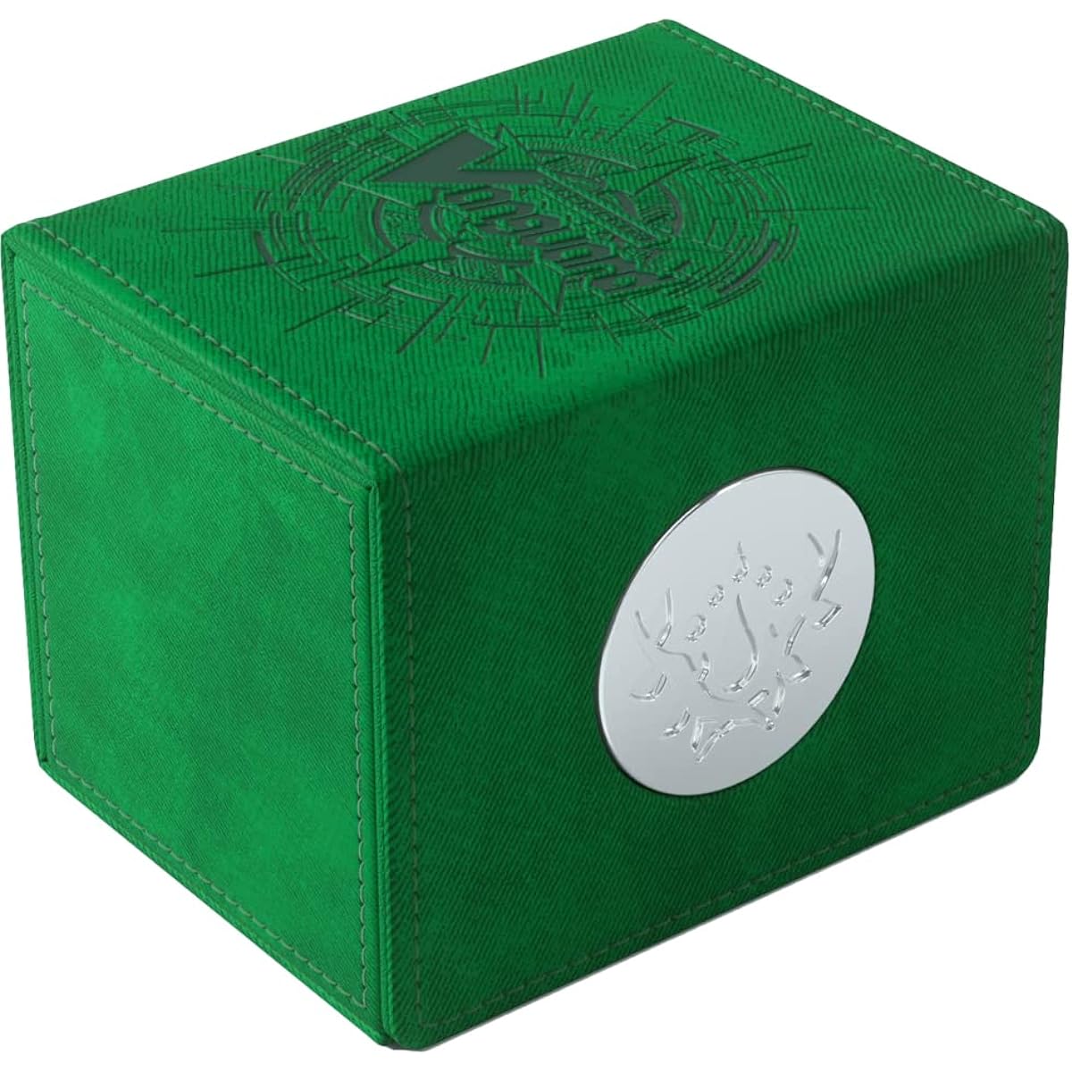 Gamegenic Cardfight!! Vanguard Nations Vault | Premium Deck Box | Holds up to 50 Double Sleeve Cards | Extra Drawer for Power Counters and Accessories | Made by Stoicheia - Green Color |