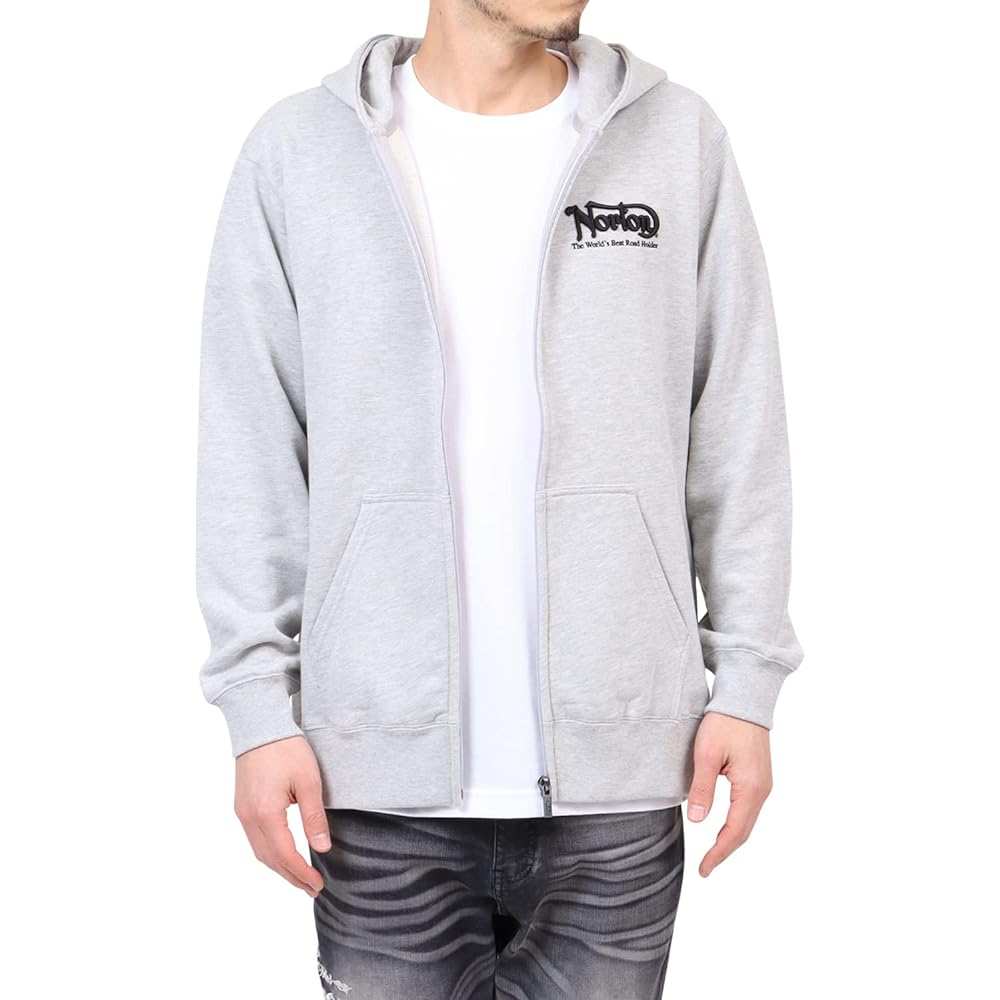 [Norton] Hoodie JAPAN processing 3D embroidery full zip hoodie 231N1314