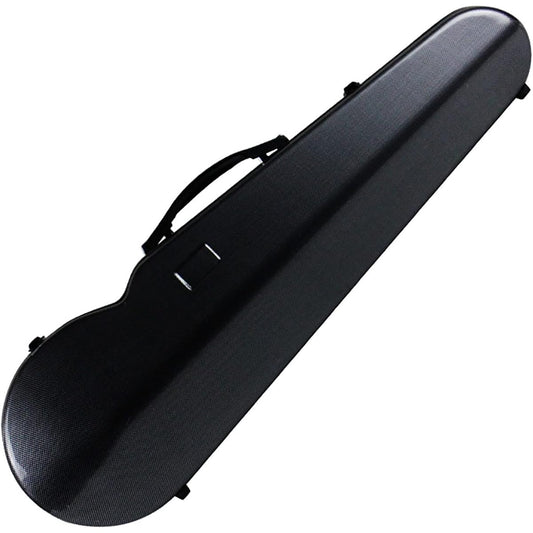 Violin Case 4/4 Full Size Violin Case with Hygrometer Ultra Light Carbon Fiber Durable Handle Accessory Bag Portable Professional Violin Case with Shoulder Strap Violin Storage Case (Color: Black B)