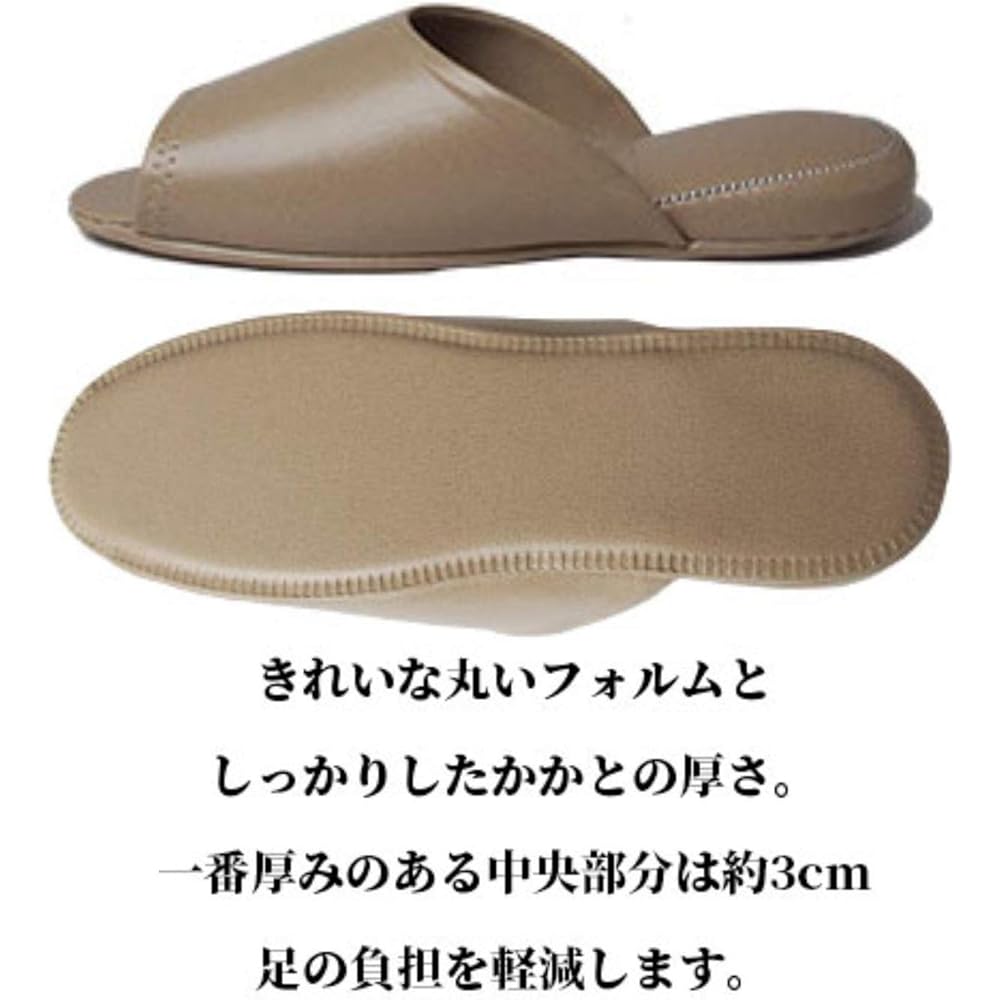 [Basic Standard] Women's Slippers/Room Shoes Slippers Commercial Set 30 Pairs Antibacterial Marked For Guests Indoor Vinyl Slippers Open Front Navy M Size 26cm
