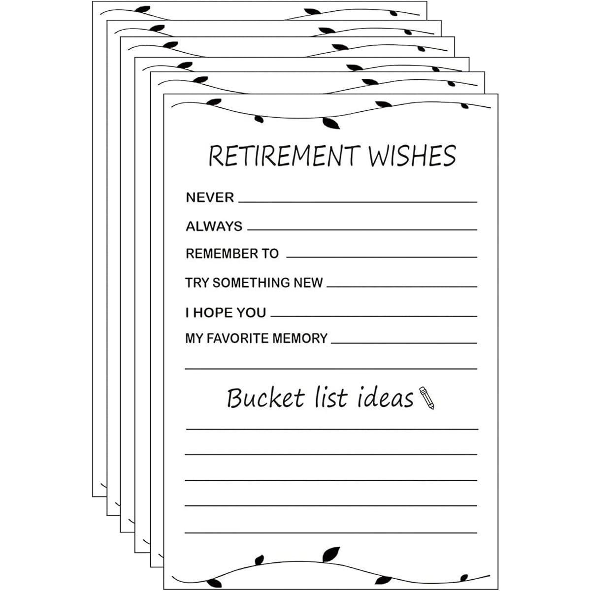 Advice and Wishes Cards | Retirement Party Advice and Wishes Cards 4 x 6 inches - Pack of 50
