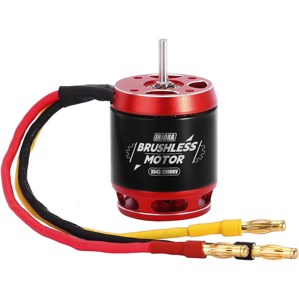 INJORA Waterproof 3542 Sensorless Brushless Outrunner Motor for SCX10 Pro TRX4 TRX6 1/10 RC Crawler Car (2300KV)