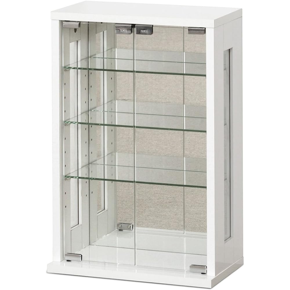 Kuroshio Glass Case White Width 40 x Depth 23(20) x Height 60cm