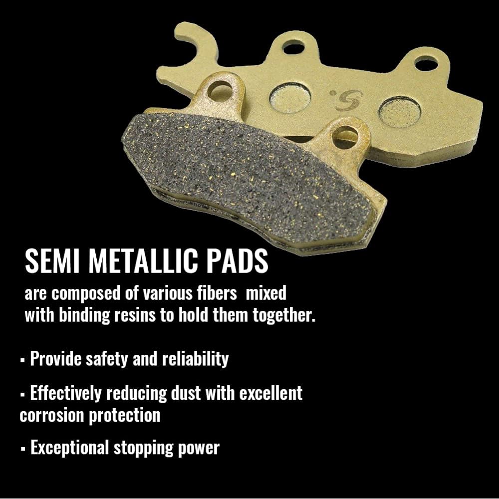 S SYUU Motorcycle Front Rear Brake Pad ATV ATV Compatible with Yamaha Raptor 700 YFM700R YFM 700 RS/RE/RSE 2013 2014 2015 2016 2017 2018 FA165F FA135F FA323R