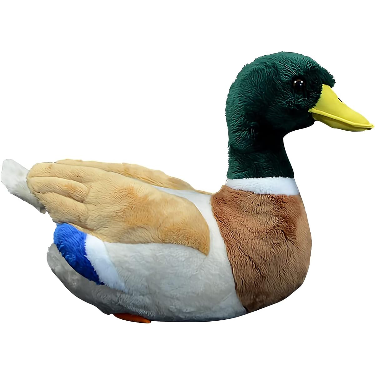 Nohito Kawaii Realistic Mallard Duck Stuffed Animal Lifelike Green Duck Plush Pillow Doll Home Decoration 12.2" Long (Mallard)
