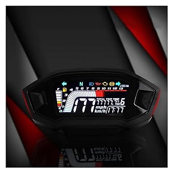 LED Indicator Odometer 2pcs Meter Digital Speedometer Motorcycle LED Display Tachometer Universal Gauge ABS LCD